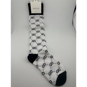 Black/white unisex gucci long socks